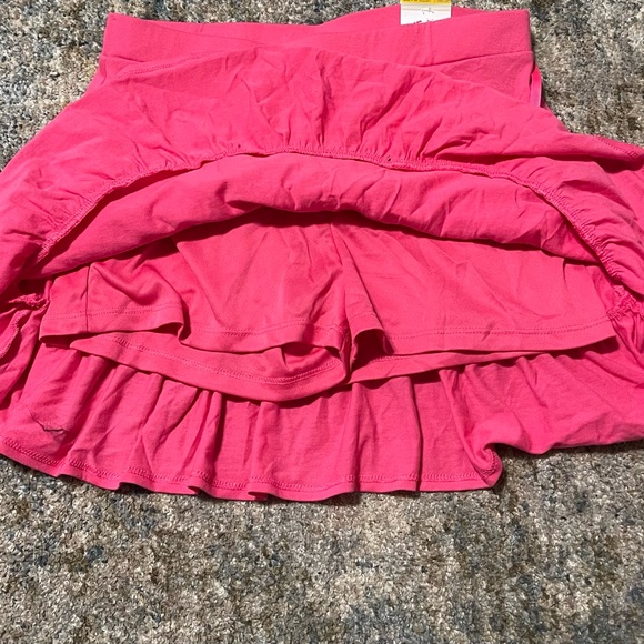 Justice Pink Tiered Ruffle Mini Skirt size large 12/14 - Picture 2 of 2